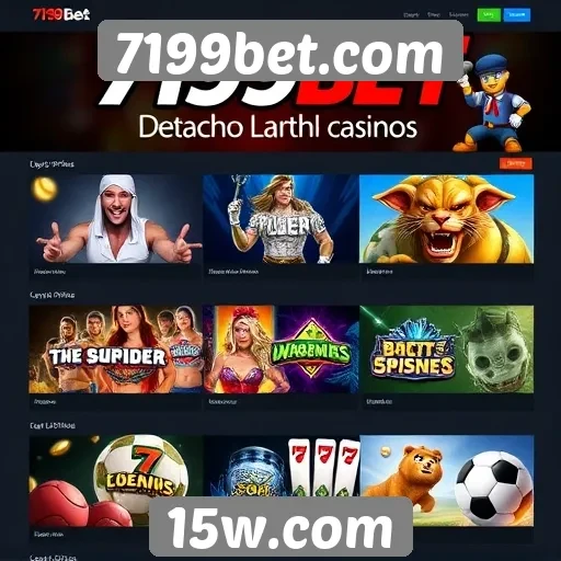 Variedade de jogos disponíveis em 7199bet.com